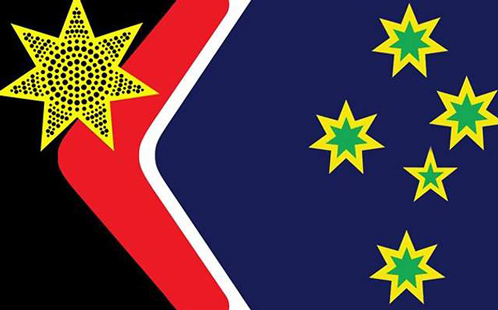 澳洲學者26日公布最新調查結果，有高達64%民眾願意換新國旗。圖為排名居次的民族和解旗。   圖：翻攝自西雪梨大學網站