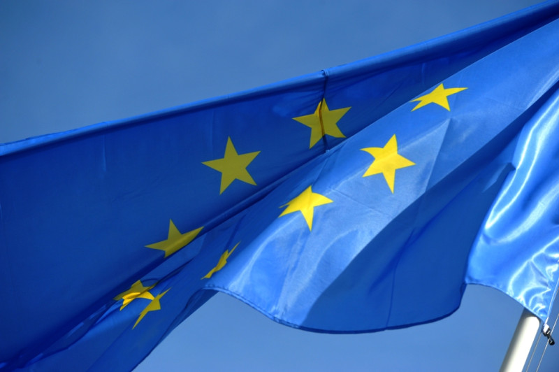 波赫主席團輪值主席宣布，波赫將於2月15日遞交入歐申請。圖為歐盟旗幟。   圖：達志影像/美聯社資料照片