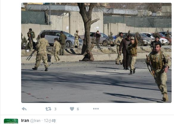 喀布爾再爆自殺炸彈攻擊，阿富汗緊急戒備，出動士兵清查。   圖：翻攝The Iran Project推特