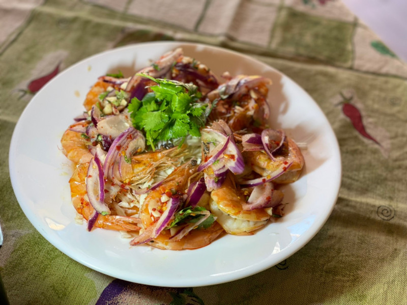 「泰吉城泰國料理」辣跳蝦榮獲兩屆總統國宴料理。   圖：新北市經發局提供