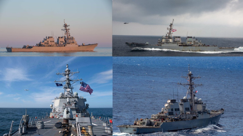 因應俄烏局勢緊張，美軍自太平洋調派4艘飛彈驅逐艦部署歐洲海域。   圖：翻攝US Navy
