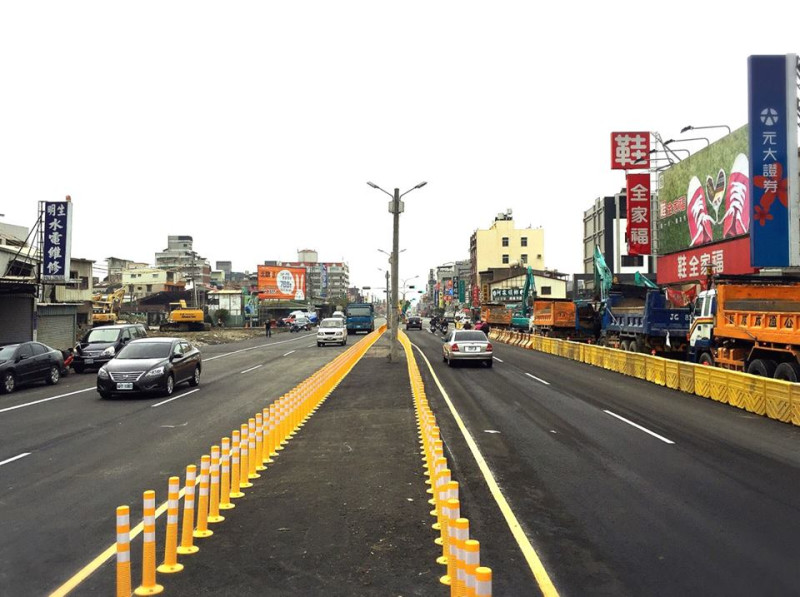 台南市永康區永大路恢復通車，車行順暢。   圖：翻攝賴清德臉書