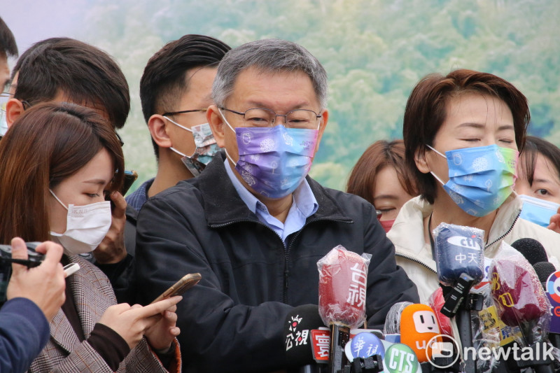 民眾黨主席、台北市長柯文哲和副市長黃珊珊。   圖：周煊惠 / 攝
