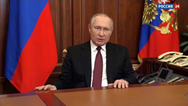 俄羅斯總統普丁發動戰爭侵略烏克蘭，遭國際社會唾棄。   圖 : 翻攝自俄羅斯R 24電視台