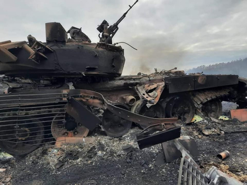 俄國防部稱：自開戰以來，俄國特種軍事行動就摧毀了156架無人機、1306輛坦克和其他裝甲車、127架噴射式消防系統、471個炮彈以及1054軍用汽車裝備。（示意圖）   圖/ General Staff of the Armed Forces of Ukraine