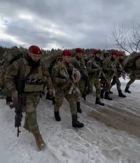 俄羅斯宣傳單位宣稱，俄羅斯已策動新的車臣戰士，準備對烏克蘭展開進攻。（資料照）   圖：翻攝自推特