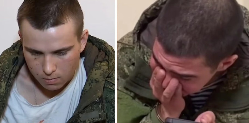 被俘虜的俄羅斯士兵堅稱根本不知道自己是被派來侵略，也有人哭著打電話回家。   圖：翻攝烏克蘭國家安全局