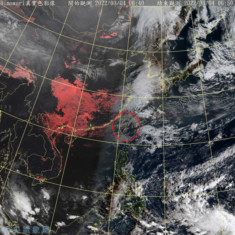 中央氣象局表示，今天全台各地包括澎湖、金門，大多為多雲到晴的好天氣，只有基隆北海岸、東半部地區與馬祖可能有零星短暫雨。   圖：中央氣象局/提供