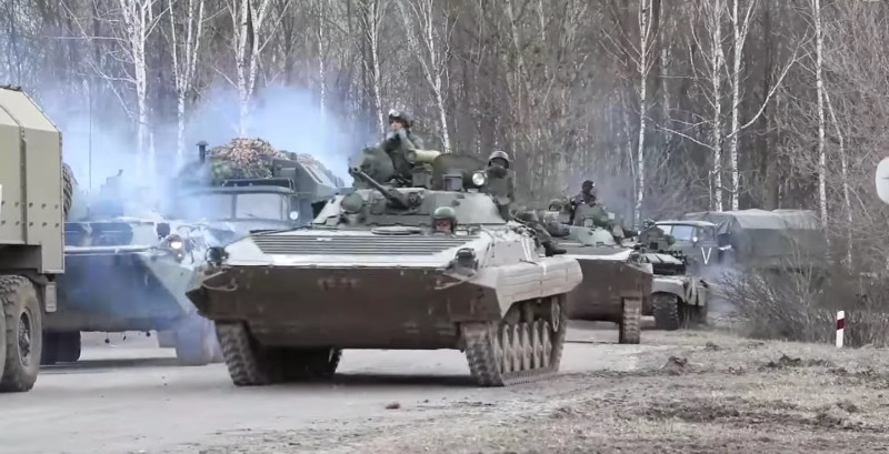 俄羅斯總統普丁2月24日宣布特別軍事行動，全面入侵烏克蘭。   圖：翻攝自俄羅斯國防部臉書「Минобороны России 」