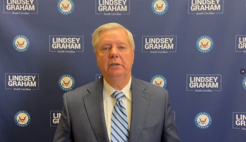 美國聯邦參議員葛蘭姆（Lindsey Graham）提出《台灣政策法》。   圖：截自Lindsey Graham 推特影片（資料照）