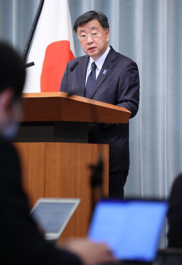 日本內閣官房長官松野博一。   圖：翻攝環球網