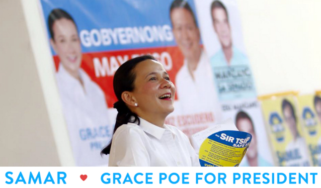菲律賓參議員波伊的身分確認可以參加總統大選後，民調一飛沖天，居於領先。   圖：翻攝波伊臉書