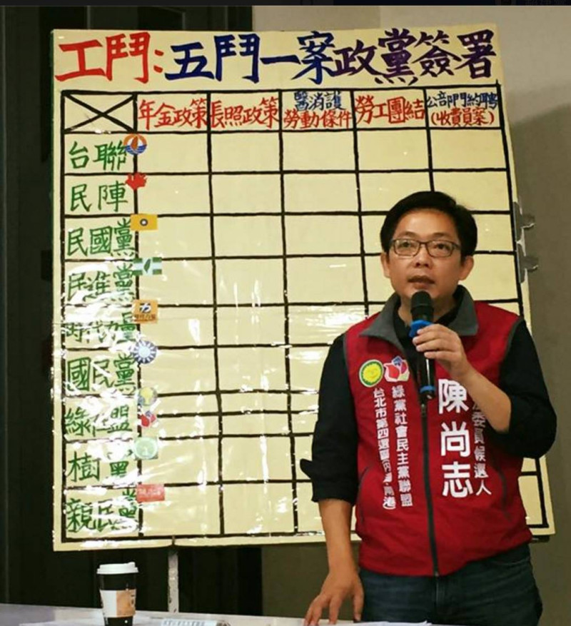 對於北市提颱風假應補班補課，社民黨18日轟「犧牲民眾權益」。   圖：社會民主黨提供