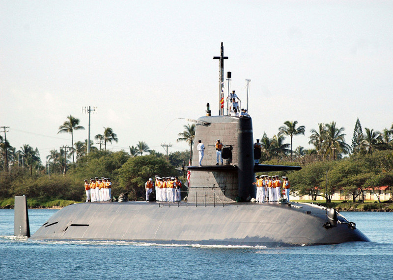 日本海上自衛隊練習潛艦「親潮」（Oyashio）3日停靠菲律賓呂宋島港口，這是睽別15年來再度有日本潛艦訪菲。圖為資料照片。   圖：翻攝自維基百科
