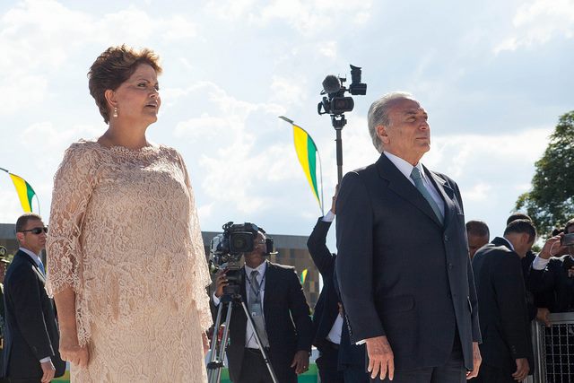 巴西總統羅賽芙（左）與副總統泰梅爾，雙雙面臨彈劾案，有可能造成巴西提前改選。   圖：翻攝泰梅爾臉書