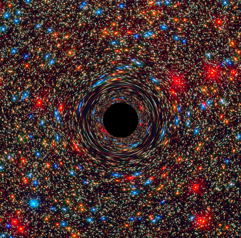 由台裔女科學家馬中珮領軍的研究團隊，在偏遠的銀河系發現一個超級大黑洞，位於一個巨大的楕圓星系裡。   圖：翻攝NASA官網