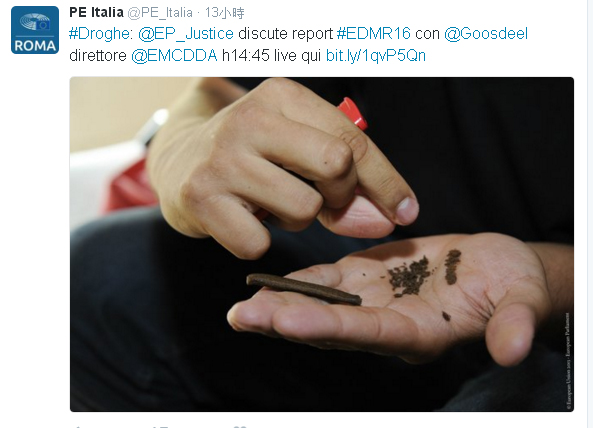 歐洲毒品泛濫，令人憂心忡忡。   圖：翻攝EMCDDA推特