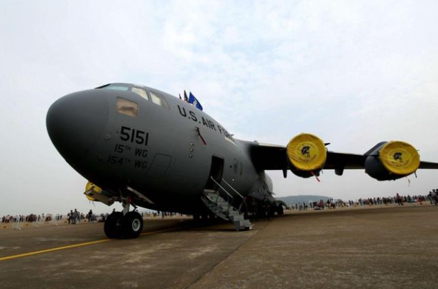 美軍C-17運輸機。   圖 : 翻攝自KK News