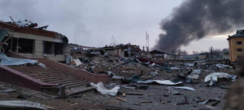 俄羅斯入侵烏克蘭，許多城市遭到砲擊。圖為烏克蘭西部城市亞沃利夫（Yavoriv）。   圖：翻攝自推特（資料照片）