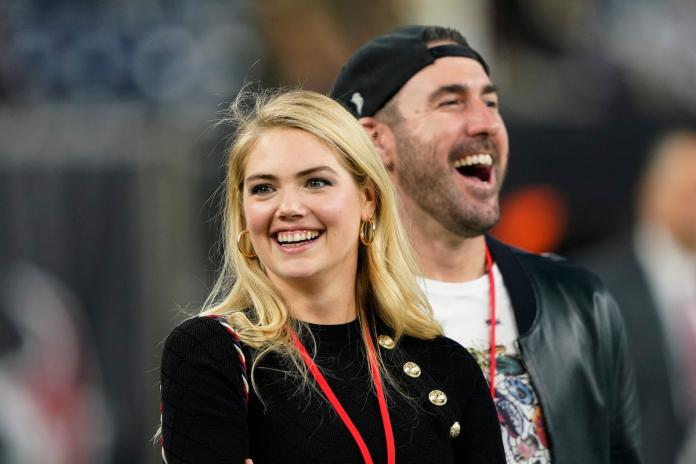 Kate Upton與Justin Verlander。   圖／美聯社／達志影像