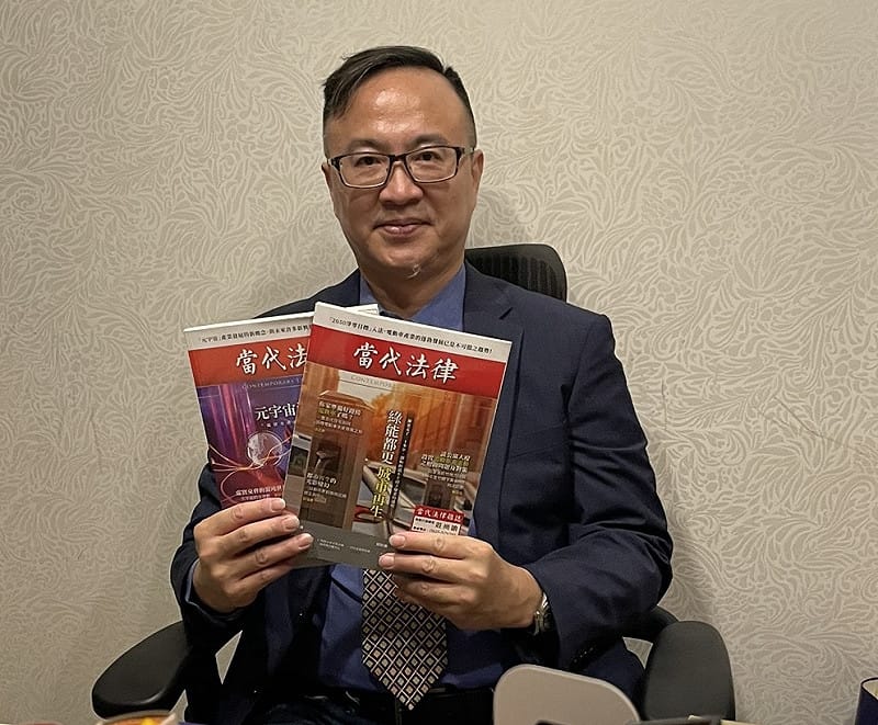 負責《當代法律》南部行銷業務的莊尚諭。&nbsp;&nbsp;&nbsp;