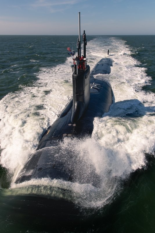 美國海軍第21艘維吉尼亞級核動力攻擊潛艦「蒙大拿號 (SSN-794)」。   圖：翻攝亨廷頓·英格爾斯工業(HII)官網