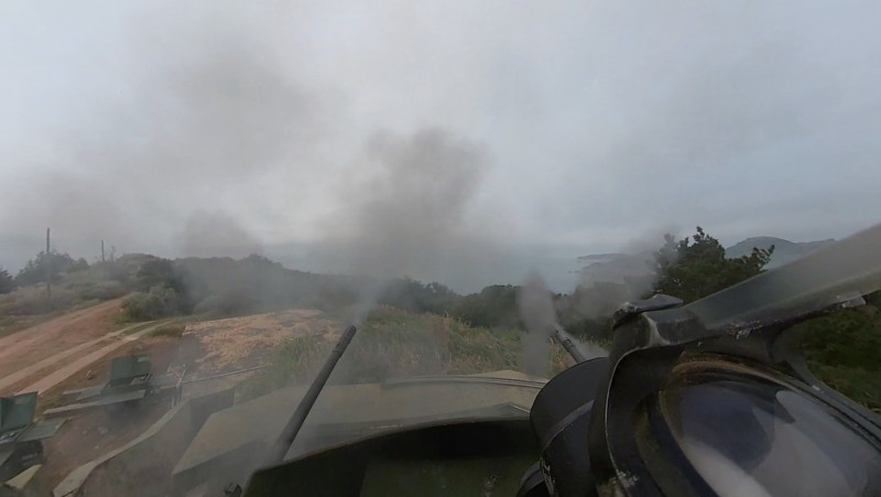 東引地區指揮部「忠義操演」20機砲實彈射擊。   圖：翻攝中華民國陸軍臉書