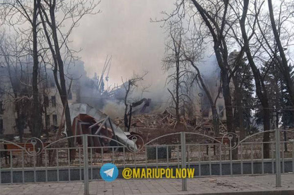 馬立波被俄國入侵毀損嚴重，最新消息傳出烏克蘭軍隊進行反攻，奪回馬立波西北方的 2 處村落。   圖：翻攝Telegram