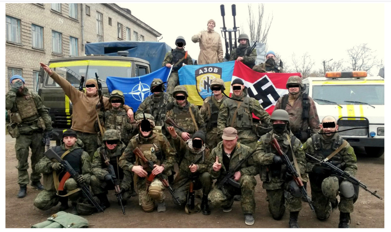 烏克蘭的亞速營因強烈的民族主義引發不少爭議。   圖:翻攝自推特