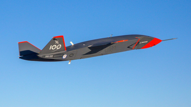 澳洲皇家空軍(RAAF)21日以澳洲本土物種「幽靈蝙蝠」(Ghost Bat)正式為波音打造的忠誠僚機系統「MQ-28A」命名。   圖：翻攝波音澳洲公司官網