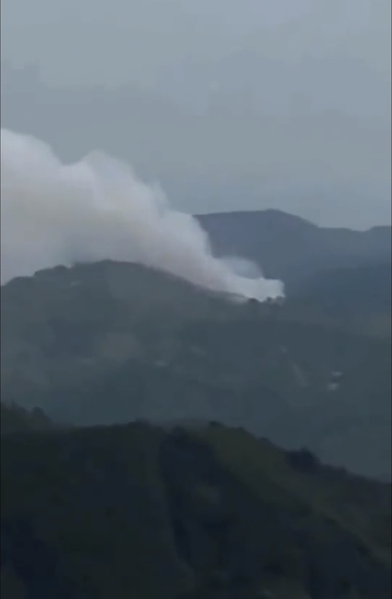東方航空公司今日一架從昆明飛往廣州客機發生事故，失聯後墜機引發山火。   擷取自影片