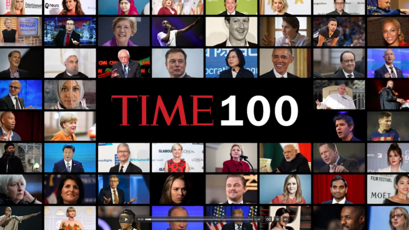 《時代》雜誌（TIME）公布「2016年全球最具影響力百大人物」（The 100 most influential people）網絡票選，台灣新任總統蔡英文名列第19名。   圖：翻攝TIME官網