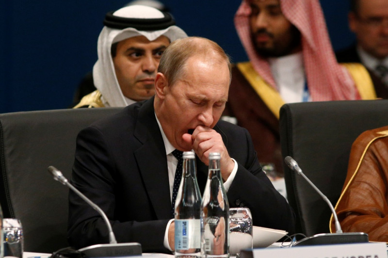 人為什麼會打哈欠，至今沒有一項完整的理論能解釋。圖為俄國總統普亭被捕捉到在G20會議中打哈欠的畫面。   圖：達志影像/路透社資料照片
