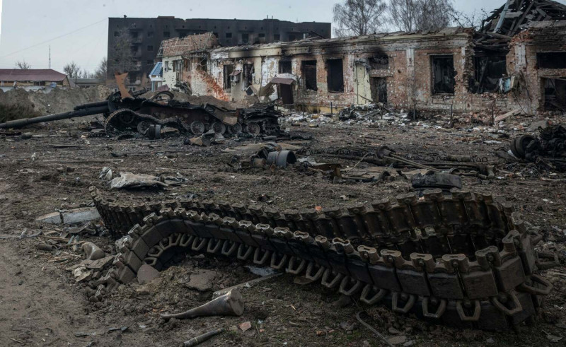 俄軍在烏克蘭戰況慘烈，烏克蘭國防部聲明說，俄軍已逃離托斯提也納，將武器、裝備和彈藥都拋棄在後。   圖/取自facebook.com/GeneralStaff.ua