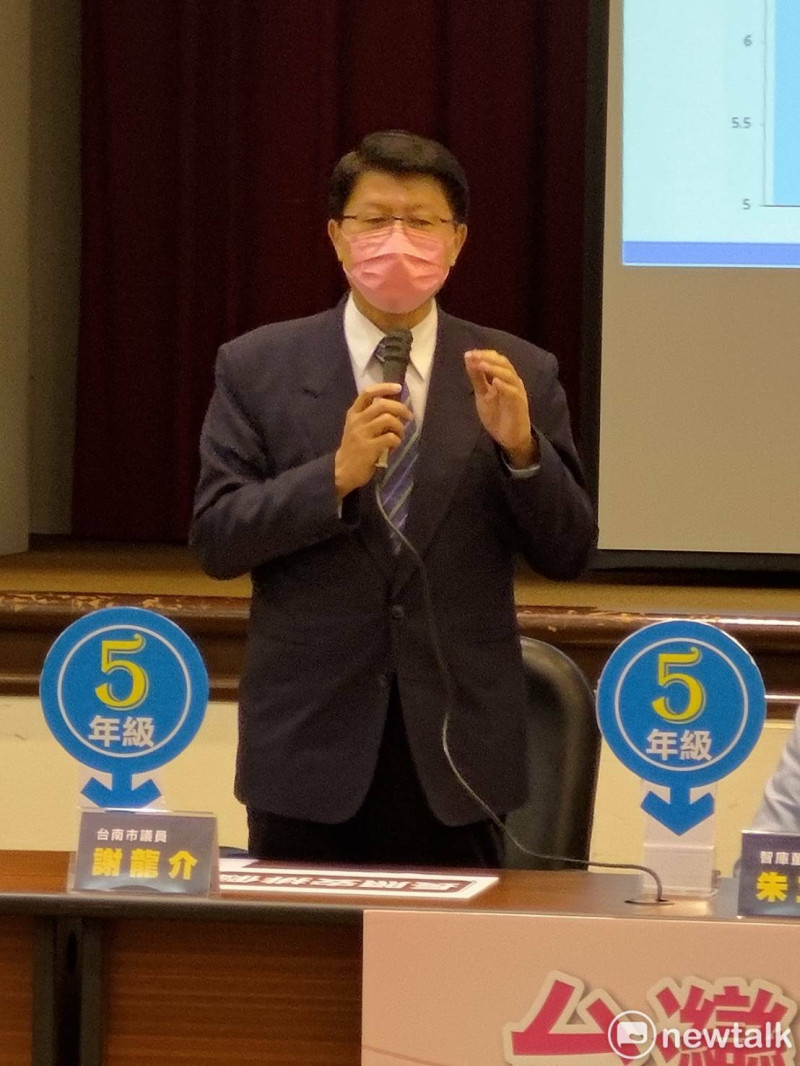 國民黨台南市長參選人謝龍介。   圖：黃建豪/攝