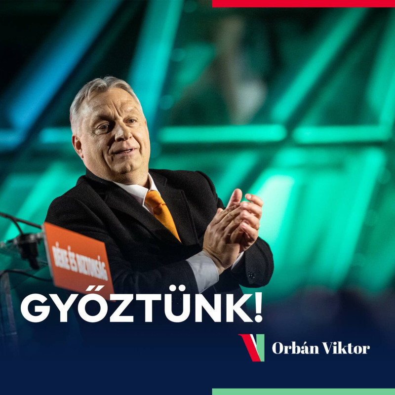 匈牙利總理奧班贏得第四個任期，在臉書粉專發文表示感謝。   圖/取自acebook.com/orbanviktor