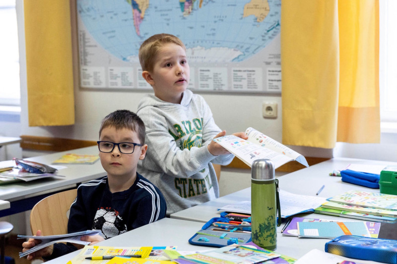 波蘭、奧地利等接收難民國家，幫助烏克蘭學童就學。   圖：達志影像／路透社