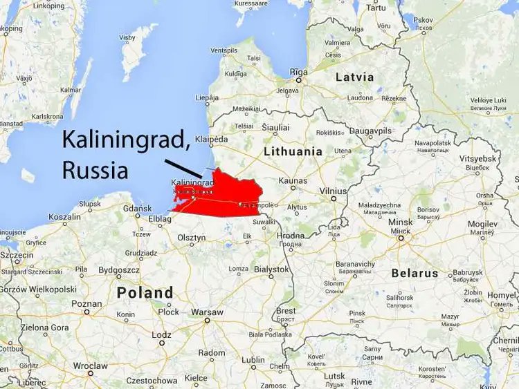 俄羅斯飛地加里寧格勒（Kaliningrad）。   圖：翻攝推特@JoeO65640681