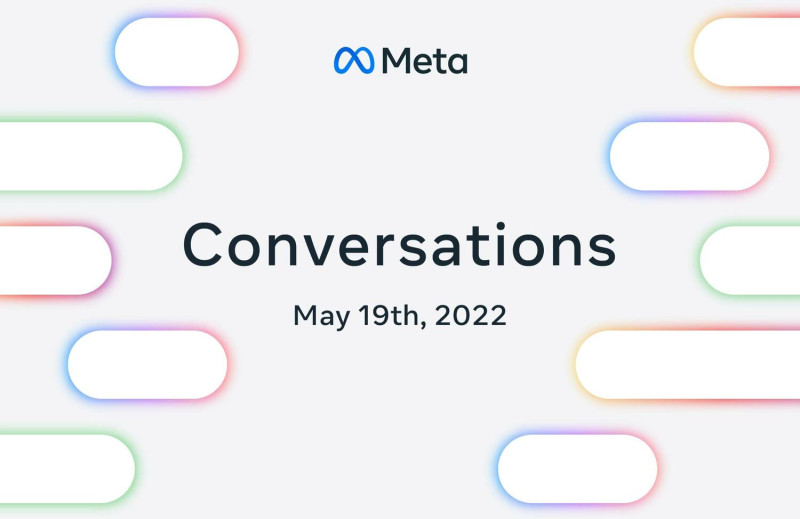 Meta仍將在5月19日舉行第一屆的商業對話會議「Conversations」，該項活動主要面向有興趣在Meta平台上建立服務的企業和開發人員。   圖：翻攝自Meta官網
