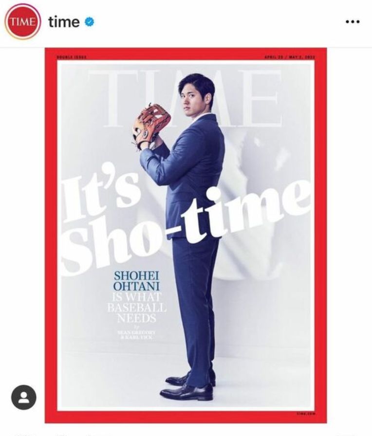 大谷翔平再度登上TIME雜誌。   圖／取自TIMEIG