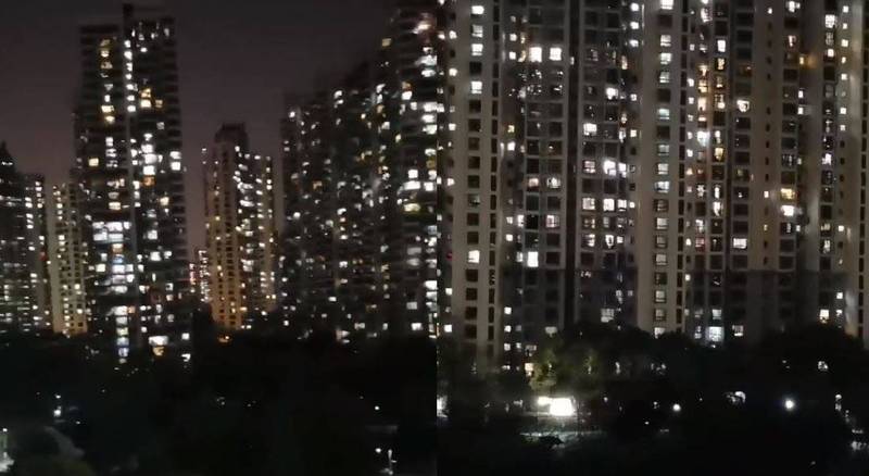 網路上瘋傳一段上海大樓居民的影片，顯示上海民眾快要撐不下去的慘況，不滿情緒似乎已忍無可忍。   圖：翻攝推特