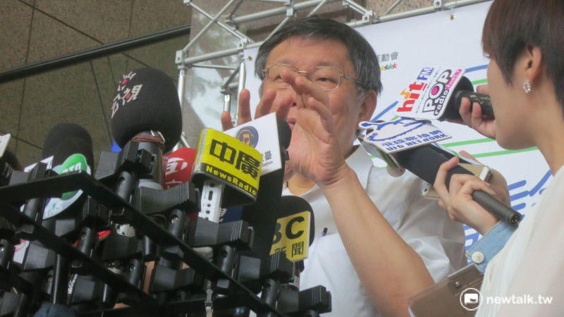 台北市長柯文哲10日說，遠雄新聞操作能力好，可以打選戰。   圖：呂佳峻/攝
