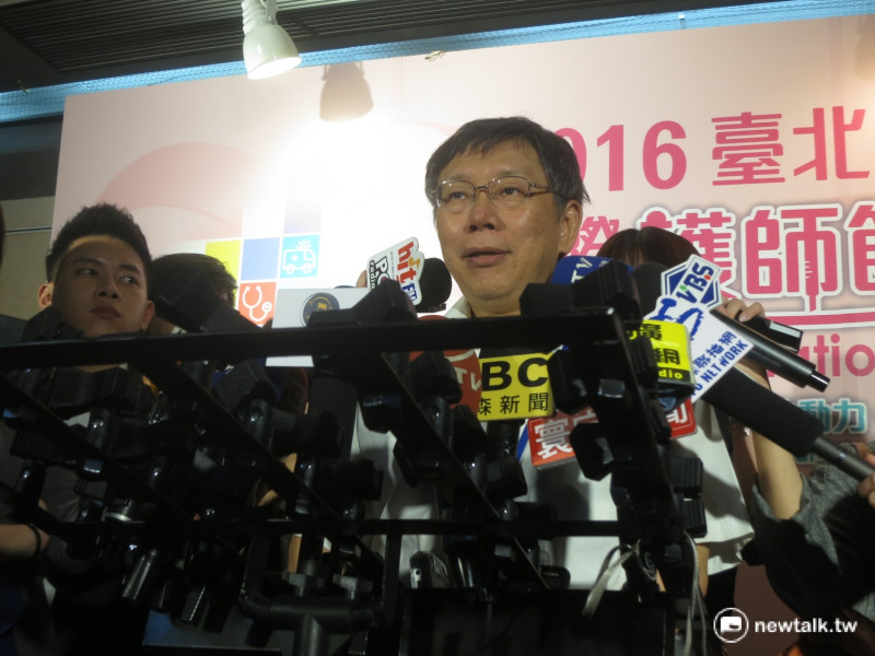 針對大巨蛋案，台北市長柯文哲11日說，5月23日專案報告會說清楚。   圖：呂佳峻/攝
