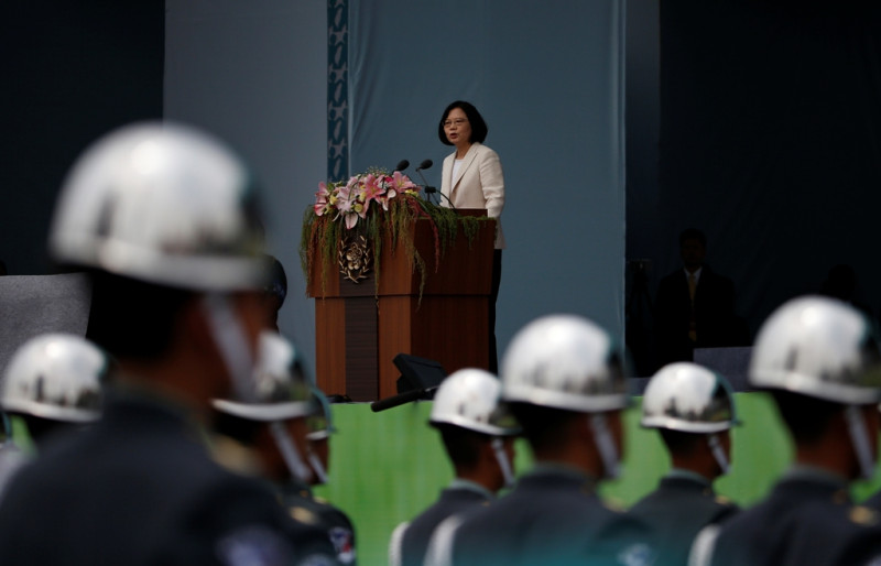 蔡英文總統20日上午11點發表備受外界矚目的就職演說。   圖：台北市攝影記者聯誼會提供