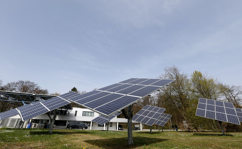 德國社區使用太陽能發電的情況。   圖：達志影像/路透社資料照片
