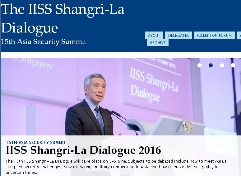2016年「香格里拉對話」將於6月3日起在新加坡登場，圖為該國總理李顯龍。   圖：翻攝國際問題戰略研究所官網