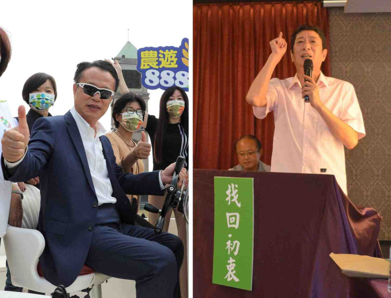 林國慶（右）可能2022年可能挑戰尋求連任的嘉義縣長翁章梁（左）。   圖：新頭殼合成照片