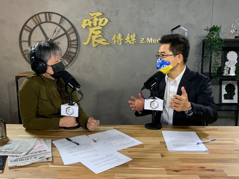 國民黨秘書長黃健庭今（19）日接受網路節目專訪。   圖：《震傳媒》提供