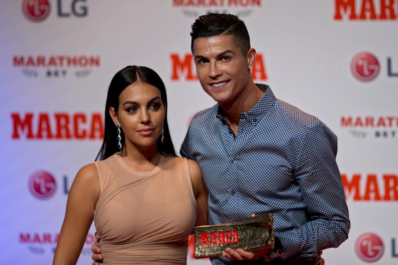 Cristiano Ronaldo與女友Georgina Rodriguez。   圖／美聯社／達志影像