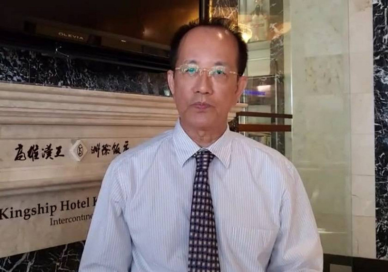 林富男批疫情指揮中心完全失能。   圖：高雄漢王飯店提供